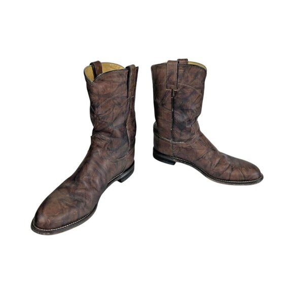 JUSTIN Boots Men\'s 9.5 Roper 3162 Jackson Deerlite Cowboy Western Leather main image 14